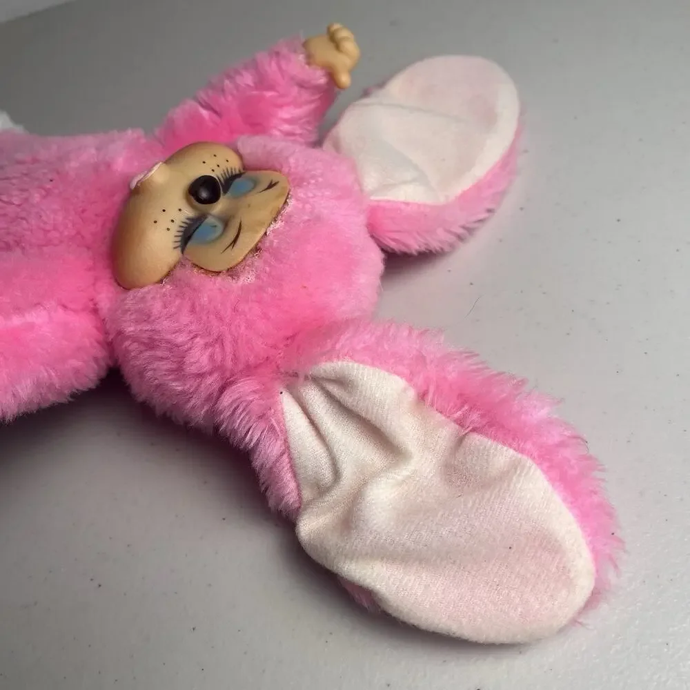 Vintage 1977 Russ Berrie Bon Bon Pink Thumb Sucker Plush Stuffed Animal 12